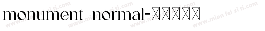 monument normal字体转换